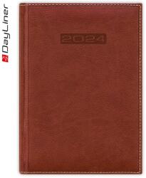 Dayliner Naptár, tervező, A5, napi, DAYLINER, "Sherwood", barnásvörös (DL3AG-SHCA5NA-BV) - nyomtassingyen