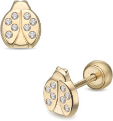 Lisa szálló katica gyerek fülbevaló gömb zárral - JTAG-0693-18 (JTAG-0693-18)