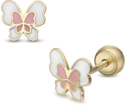Lisa szálló pillangó gyerek fülbevaló gömb zárral - JTAG-0418-18 (JTAG-0418-18)