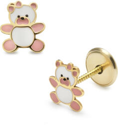 Lisa kislány mackó gyerek fülbevaló gömb zárral - JTAG-0315-18 (JTAG-0315-18)