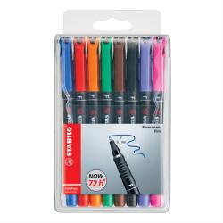Stabilo Permanent marker készlet 0, 7mm, STABILO OHPen F, 8 klf. szín (842/8)