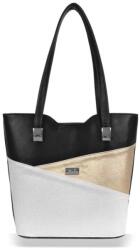 ZELLIA Női Merev Válltáska Zvn21013 Fekete-Ezüst-Arany (ZLK-zvn21013-66564546)