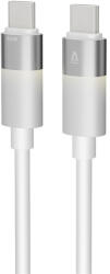 AVAX CB316 GLOWY 60W USB-C gyorstöltő kábel, fehér - 1m (AVAX CB316)