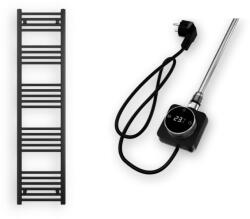  Törölközőszárító radiátor elektromos fűtőpatronnal 40 x 160 cm - Nero Italia AF-14-400W (fekete)