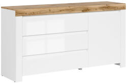  Komód Sonsoru 100 (Fehér + Fényes fehér + Wotan tölgy)