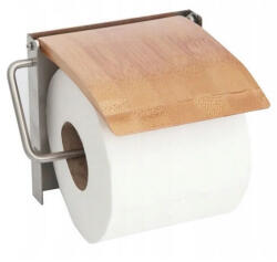 Rea Tutumi falra szerelhető bambusz WC papír tartó, barna/króm HOM-07501 (HOM-07501)