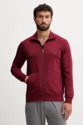 HUGO BOSS kapucnis pulcsi otthoni viseletre szürke, sima, 50515307 - burgundia M