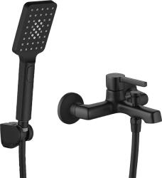 Laveo Alita, kádcsaptelep kézi zuhanyszettel, matt fekete, LAV-BVA_711D (LAV-BVA_711D)