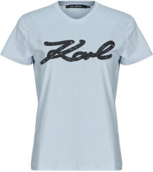 Karl Lagerfeld Tricouri mânecă scurtă Femei BOUCLE KARL SIGNATURE T-SHIRT Karl Lagerfeld albastru EU S