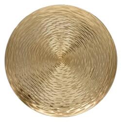  Tányér kerek mintás, műanyag, 33x33x2 cm, arany (P0504-33)