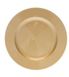  Tányér műanyag kerek M műanyag, 28x28x2 cm, arany (P0001-28)