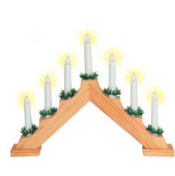 Somogyi Elektronic KAD 01 gyertyapiramis, 7 db izzó, lakkozott fa, L7D (KAD-01)