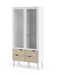 Falco Trade Retro vitrin, fehér / sonoma tölgy