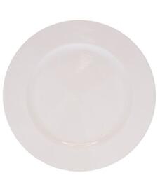  Tányér műanyag kerek L műanyag, 33x33x2 cm, fehér (P0001-33)