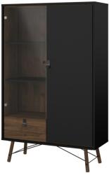 Falco Trade Rain vitrin, fekete matt / dió