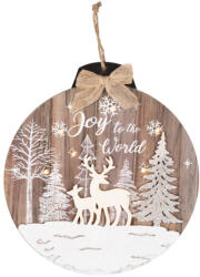 Somogyi Elektronic KLW 32 ablakdísz, ajtódísz, fa, 6 db LED, lézervágott, kapcsolható (KLW-32)