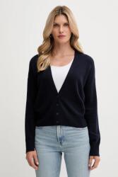 United Colors of Benetton gyapjú kardigán sötétkék, könnyű, 102HD6052 - sötétkék L