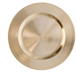  Tányér műanyag kerek L műanyag, 33x33x2 cm, fényes arany (P0001-33)