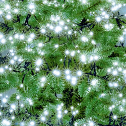 Somogyi Elektronic LC 768/WH LED-es cluster fényfüzér 7, 5 m / 768 db hidegfehér LED, fekete vezeték, 8 fényprogram, távirányító, hálózati adapter, kül- és beltéri kivitel (LC-768-WH)