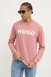 HUGO BOSS pamut melegítőfelső narancssárga, férfi, nyomott mintás - rózsaszín XL