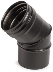 Inoxterm 45°-os rozsdamentes füstcső könyök - fekete (Ø100 mm) (P5032F) - ecoheat