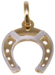Ékszershop Bicolor fényes és matt arany patkó medál (1328451)