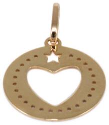 Ékszershop Áttört szives kör arany medál (1328455)