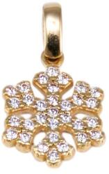 Ékszershop Köves hópihe arany medál (1328772)