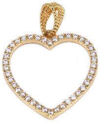 Ékszershop Köves szív arany medál (1319915)