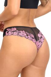 Donna Brazilian 260 negru cu dantelă roz, XXL