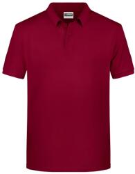 James & Nicholson (Daiber) Férfi galléros biopamut póló 8010 - Borvörös | 3XL (1-8010-1773387)