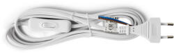 Entac Szerelhető hálózati kábel 2G0.75 250cm, Kétállású kapcsolóval, Fehér (ERWC20-2.5S-W) (ERWC20-2.5S-W)