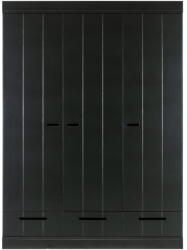 WOOOD Гардероб от черен бор 140x195 cm Connect - WOOOD (360305-Z)