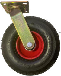 RADER Fémfelnis, fújható molnárkocsi kerék, Önbeálló villában, 260 mm, 100 kg (CKPSW_CSPN_260K)