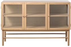 Unique Furniture Витрина от дъбова дървесина в естествен цвят 88x140 cm Elba - Unique Furniture (48460200)