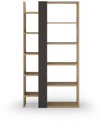 Marckeric Етажерка за книги в дъбов декор в черен и естествен цвят 80x152 cm Axel - Marckeric (17066)