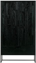 WOOOD Черно шкафче от масивен ясен 85x149 cm Silas - WOOOD (373749-BN)