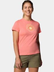 Columbia Ruby Springs Graphic Fitted Short Sleeve Shirt női rövid ujjú póló XS vörös