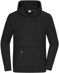 James & Nicholson (Daiber) Stílusos férfi kapucnis pulóver 8046 - Fekete | 2XL (8046-1782974033)