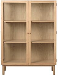 Unique Furniture Витрина от дъбова дървесина в естествен цвят 140x100 cm Elba - Unique Furniture (48470200)