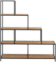Actona Черна етажерка за книги от дъб 135x150 cm Seaford - Actona (95157)