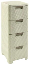 Keter Кремав пластмасов висок шкаф за баня 33x79 cm Rattan - Curver (209907)
