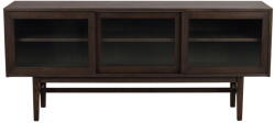 Rowico Кафява витрина от декор от дъб с плъзгащи се врати 170x75 cm Hazelton - Rowico (121154)