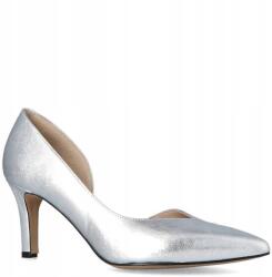 Kotyl Nyitott oldalú magassarkú cipő Kotyl 3787 Ezüst 35 (KOTYL 3787 SREBRNY LICO)