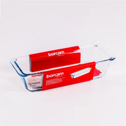 Borcam négyzetes hőálló üvegedény fogóval 1.630ml, 310*124*70mm (1001123)