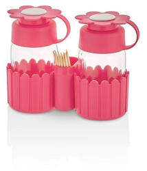  IRIS Daisy Salt&Pepper üveg fűszerszóró szett tartóval 2*67ml, zöld, fukszia, narancs vagy citromsárga színű HN-1117 (HN-1117)