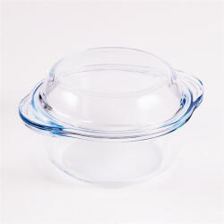Borcam ovális hőálló üvegedény tetővel, fogóval 840ml, 190*159*60mm (1017150)