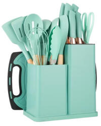 IRIS KT-500 19 db-os türkiz színű konyhai eszköz készlet (KT-500) - mixershop