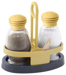  IRIS Sand üveg fűszerszóró szett tartóval, 2 darabos, 2*95ml, homokszínű 122020-582 (122020-582)