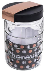 IRIS üveg fűszertartó 1.350ml rózsarany-fekete 190902-004 (190902-004)